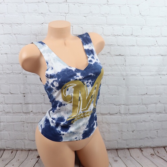 VS Pink Milwaukee Brewers V-Neck Tank Top - Picture 4 of 6